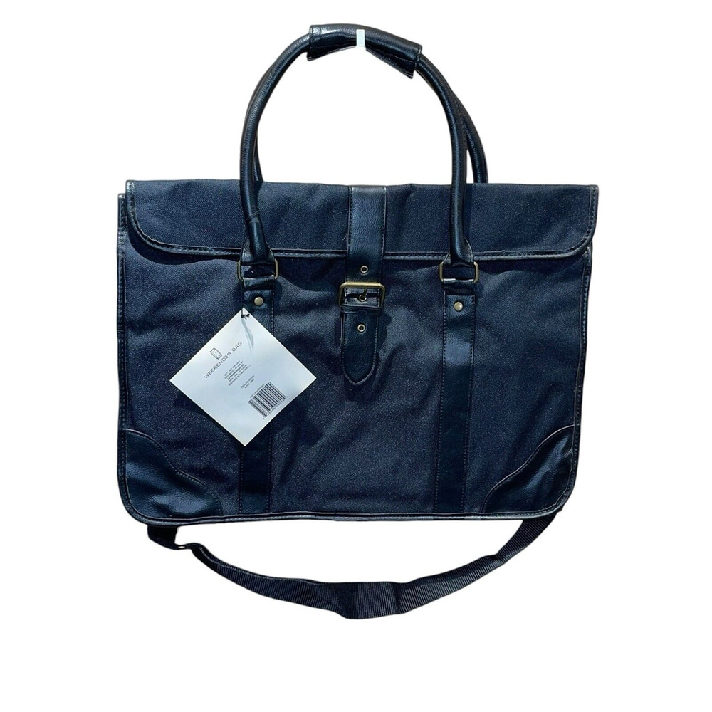 Elizabeth Arden Y2K Large Black Messenger Bag Buckle Flap Laptop Shoulder‎ Strap